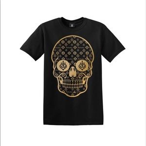 Men’s Gold foil skull shirt